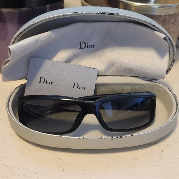 Sale🌟 Dior Night 4 Y2K AM1 Vintage Mod Swarovski Crystal Logo Sunglasses - Picture 13 of 15